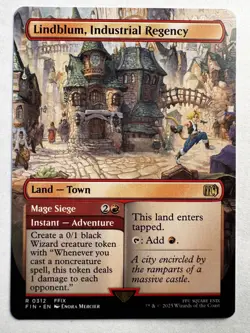 Lindblum, Industrial Regency #312 - MTG Final Fantasy - Borderless Rare Land - Image 1