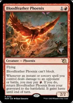 X 1 Bloodfeather Phoenix NM March of the Machine 132 MTG Magic The Gathering - Image 1