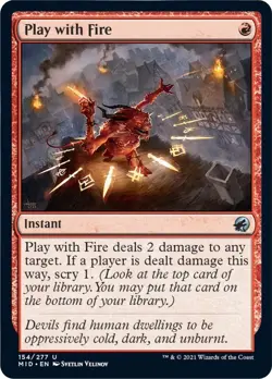 Play with Fire Innistrad: Midnight Hunt NM MTG Non-Foil - Image 1