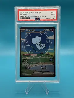 2024 POKEMON PAF EN-PALDEAN FATES SPECIAL ILLUSTRATION RARE #232 MEW EX PSA 9 - Image 1