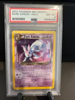 2002 Pokemon Dark Espeon Neo Destiny Holo PSA 8 NM-MINT - Image 1