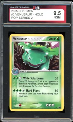 2005 Pokemon Pop series 2 #6 Venusaur Holo KSA 9.5 NGM - Image 1