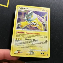 Raikou 16/132 LP -Holo Rare Pokemon Card- Secret Wonders *HOLO BLEED* TWO SWIRLS - Image 1