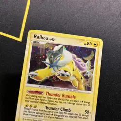 Raikou 16/132 LP -Holo Rare Pokemon Card- Secret Wonders *HOLO BLEED* TWO SWIRLS - Image 2