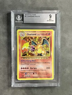 Pokemon XY Evolutions Charizard Holo Rare #11 BGS 9 Mint 2016 - Image 1