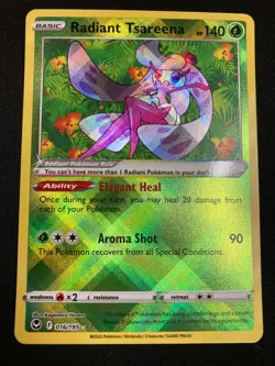 Radiant Tsareena Rare - 016/195 - Silver Tempest Pokemon 2022 - NM / M - Image 1
