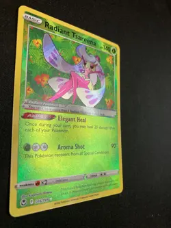 Radiant Tsareena Rare - 016/195 - Silver Tempest Pokemon 2022 - NM / M - Image 2