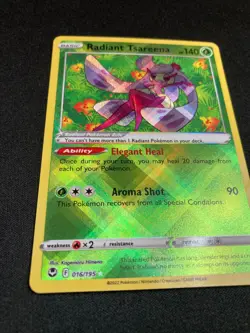 Radiant Tsareena Rare - 016/195 - Silver Tempest Pokemon 2022 - NM / M - Image 4