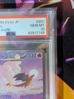 PSA 10 2023 Pokemon SV2a Japanese Charizard ex 201/165 SAR Special Art Rare - Image 3
