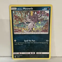 Alolan Meowth 10/12 Pokemon Mcdonalds 2019 Holo - Image 1