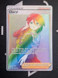 Cheryl 173/163 Battle Styles NM Full Art Secret Rainbow Rare Pokemon Card - Image 1