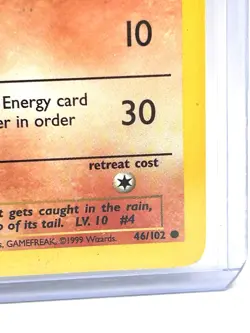 1999 Pokemon TCG Charmander Base Set 46/102 Shadowless Rare - Vintage Wotc LP - Image 2