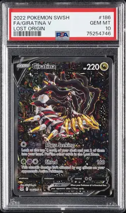 2022 POKEMON SWORD & SHIELD LOST ORIGIN #186 FULL ART/GIRATINA V PSA 10 - Image 1