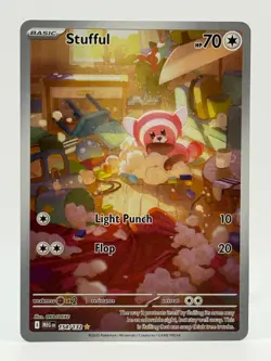 2025 Near Mint Pokemon Stufful IR 154/132 Me01: Mega Evolution Illustration Rare - Image 1