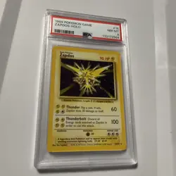 Pokemon TCG Zapdos Base Set PSA 8 NM-MT - Image 1