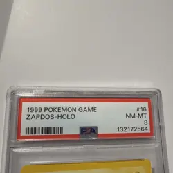 Pokemon TCG Zapdos Base Set PSA 8 NM-MT - Image 3
