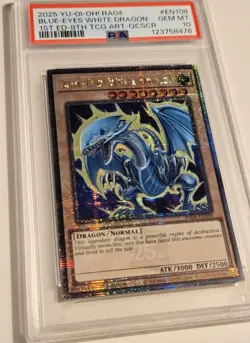 2025 Yu-Gi-Oh! RA04-EN108 QCR Blue Eyes White Dragon PSA 10 QCSR - Image 2
