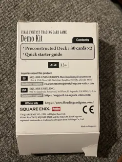 Final Fantasy DEMO KIT Trading Card Game NEW Never Used Sealed Cards English Ver - Image 2