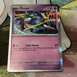 Pokemon Zacian 015 Phantasmal Flames Prerelease Stamped Staff Promo Card Holo - Image 1