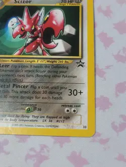 Scizor #33 Black Star Promo Rare Vintage Pokemon Card - NM - Image 5