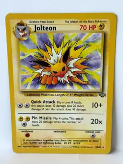 Jolteon 20/64 Pokemon Card TCG Jungle Unlimited Non Holo Rare MP - Image 3