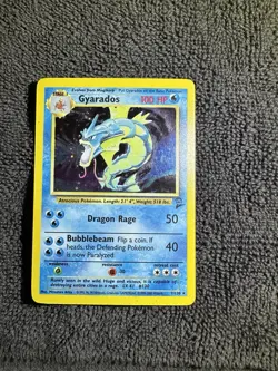 POKEMON Card Gyarados Base Set 2 7/130 Holo Unlimited Rare LP Vintage TCG - Image 4