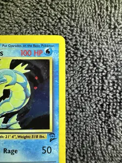 POKEMON Card Gyarados Base Set 2 7/130 Holo Unlimited Rare LP Vintage TCG - Image 5
