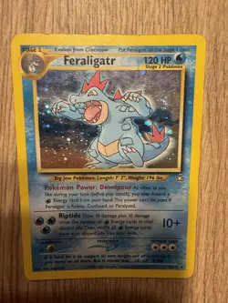 Feraligatr No. 160 Holo Rare Japanese - Neo Genesis - Pokemon Card TCG - - Image 1