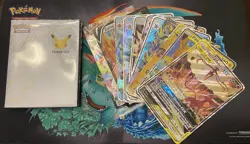 Pokemon TCG Jumbo 34 Card Oversized Bulk Raw Lot & Celebrations Binder 💎 - Image 1