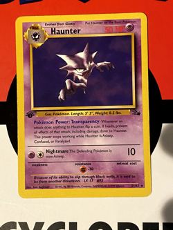1st Edition Haunter (21/62) Fossil Set Rare Pokemon Card! - Image 1