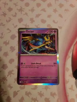Pokemon Zacian 015 Phantasmal Flames Prerelease Stamped Staff Promo Card Holo - Image 1