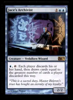 MTG Jace's Archivist LP Light Play Magic 2012 [5269] - Image 1