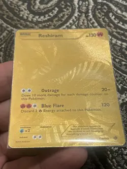 Pokemon TCG Reshiram Full Art Secret Rare Holo Card 114/113 Legendary Treasures - Image 3