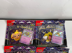 LOT OF 4 Pokemon Paldean Fates Tech Sticker Collection 3 Pack blister NEW SEALED - Image 2