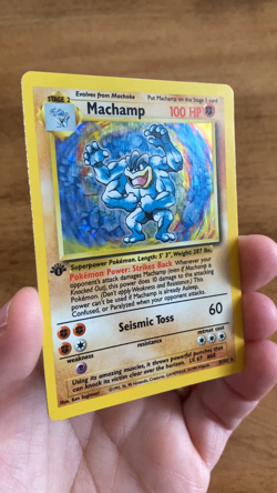 Pokemon TCG - 1st Edition Machamp 8/102 - Base Set Deck Exclusives Holo Rare LP - Image 2