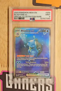 2023 POKEMON MEW EN-151 SPECIAL ILLUSTRATION RARE #200 BLASTOISE EX PSA 9 - Image 1