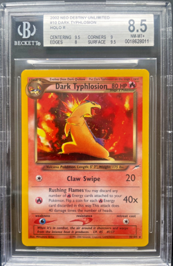 Pokemon Dark Typhlosion Neo Destiny 2002 Holo Rare 10/105 BGS 8.5 Swirl - Image 1