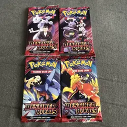 Pokemon TCG Sealed Destined Rivals 4 Booster Packs - FULL ART SET - Image 1