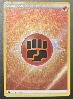 Pokemon Basic Fighting Energy 157/159 Ultra Rare Crown Zenith Full Art Holo 2 - Image 2