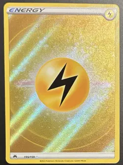 Pokemon Basic Lightning Energy 155/159 Ultra Rare Crown Zenith Textured Holo 2 - Image 1