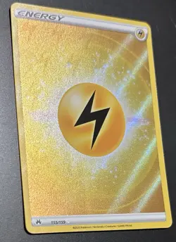 Pokemon Basic Lightning Energy 155/159 Ultra Rare Crown Zenith Textured Holo 2 - Image 2