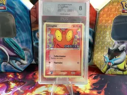 Pokemon Karte Card Schneckmag Limagma Ex Deoxys Reverse Holo Stamp PGS/PSA 8 NM+ - Image 1