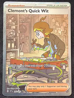 Pokemon TCG Clemont's Quick Wit #243 Surging Sparks - Near Mint/Mint - Image 1