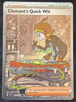 Pokemon TCG Clemont's Quick Wit #243 Surging Sparks - Near Mint/Mint - Image 2