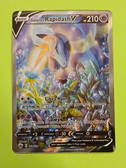 Pokemon Chilling Reign Galarian Rapidash V Alt Art 168/198 Alternative Artwork - Image 1