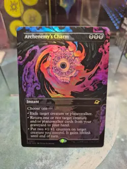 FOIL Archenemy's Charm SURREAL SPACE BORDERLESS Edge of Eternities MTG Card - Image 1