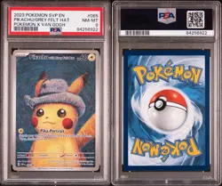 ? Pokemon Pikachu with Grey Felt Hat Van Gogh Full Art Promo SVP EN 085 PSA 8 ? - Image 3