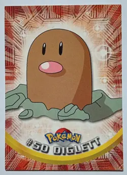 Pokemon Topps - Diglett #50 (Red Logo) - TV Animation Edition - LP - Image 1