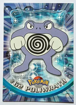Pokemon Topps - Poliwrath #62 (Blue Logo) - TV Animation Edition - LP - Image 1