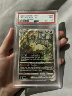 2023 POKEMON SWORD & SHIELD CROWN ZENITH #GG35 FULL ART/LEAFEON VSTAR PSA 9 - Image 1
